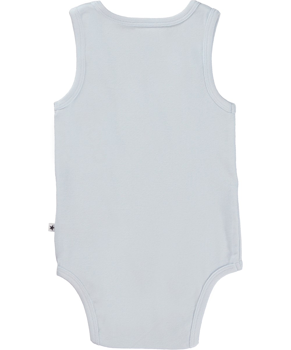 Fabulous - Iced Blue - Økologisk lyseblå babybody med sol print