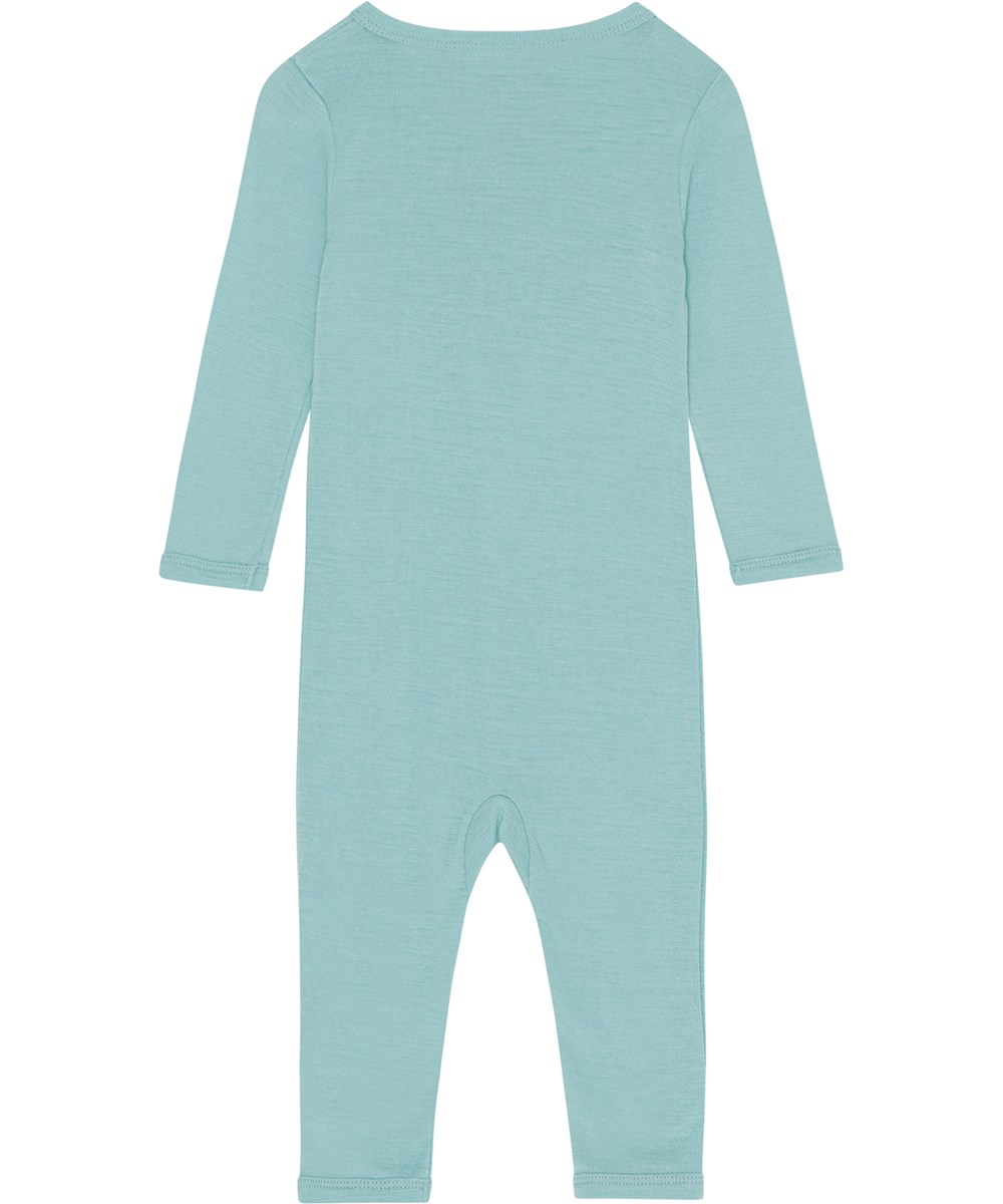 Fahari - Calm - Blå babydragt i Oeko-Tex merino uld