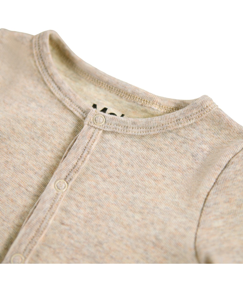 Fahari Wool - Oatmeal Melange - Beige babydragt i Merino uld