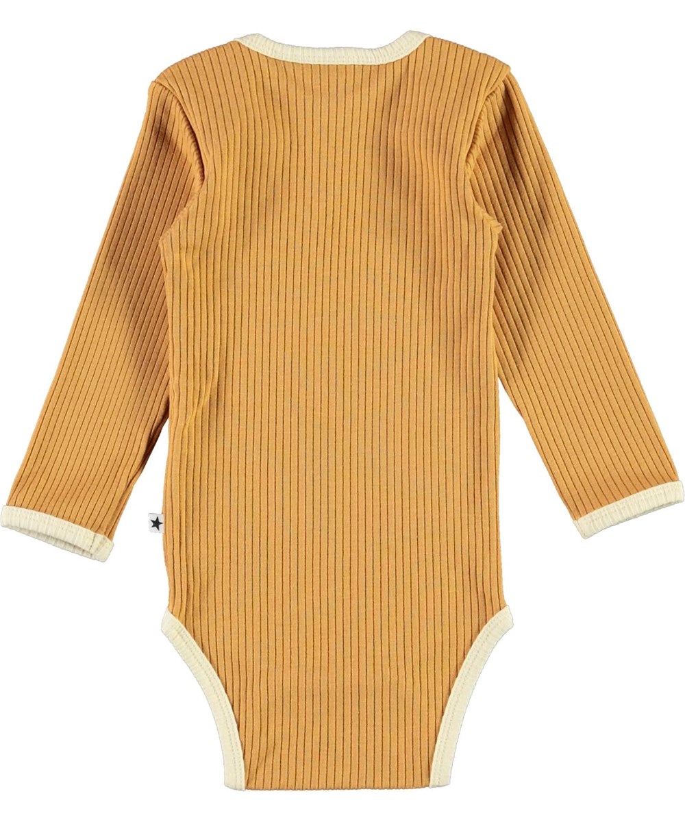 Faros - Honey - Gylden rib baby body