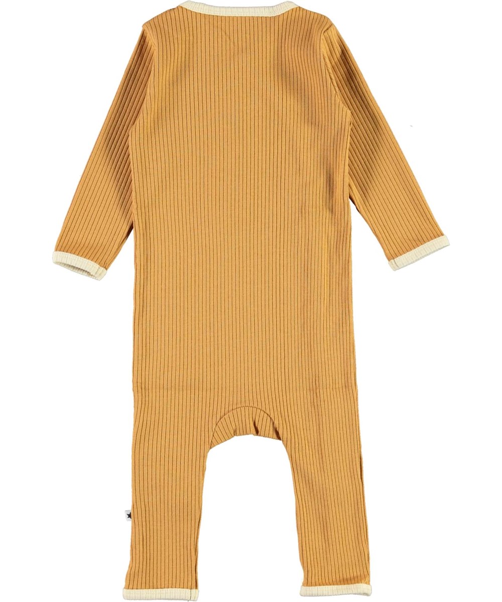 Fellow - Honey - Gylden baby dragt med lyse kantbånd