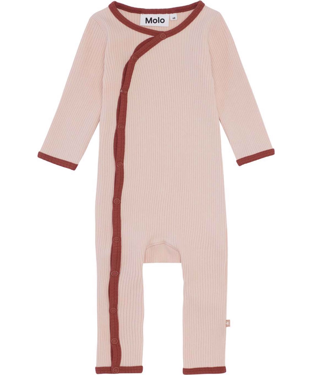 Fellow - Powder - Økologisk rib babydragt lys rosa