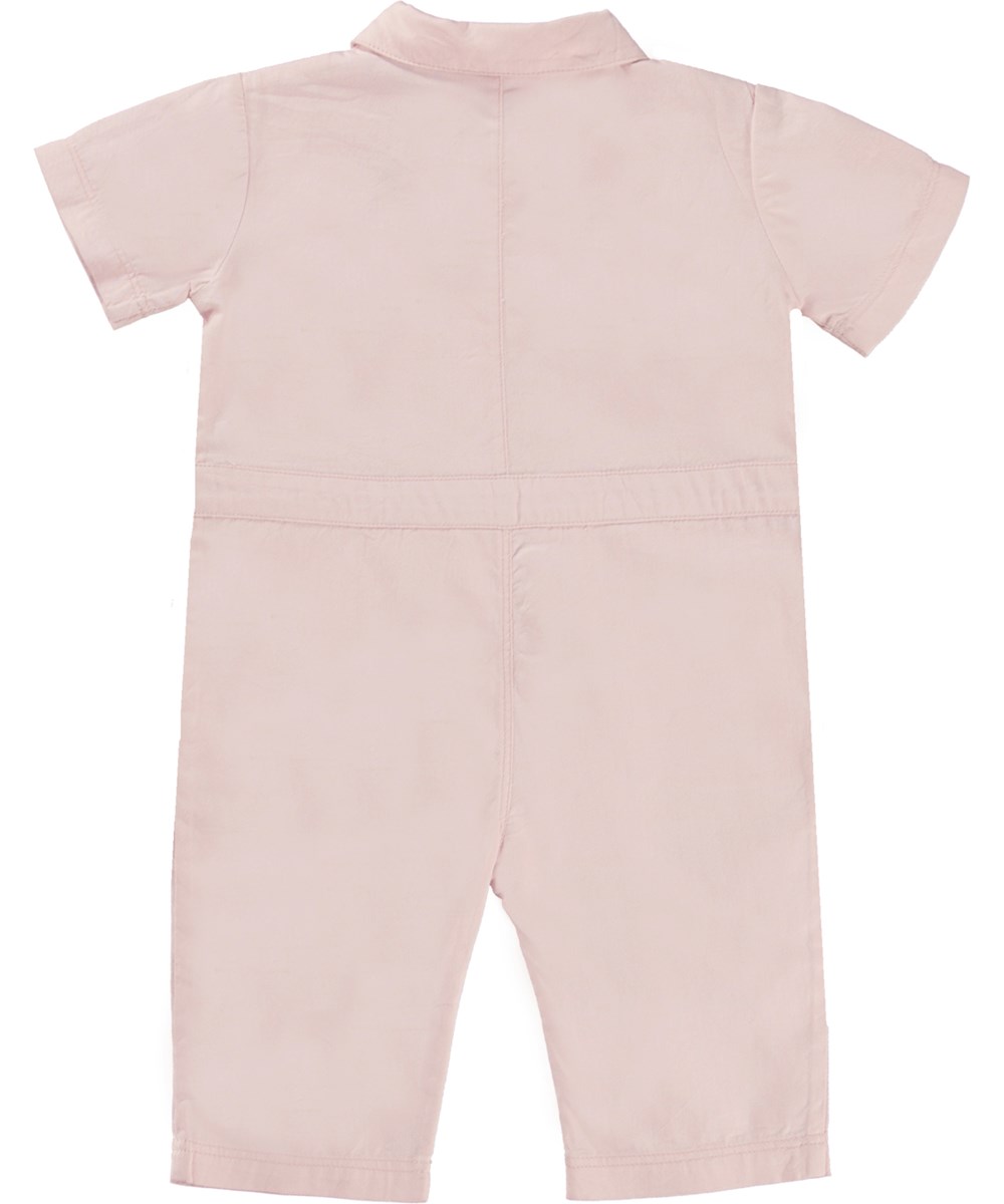 Flo - Powder - Rosa babydragt med skjorte detaljer