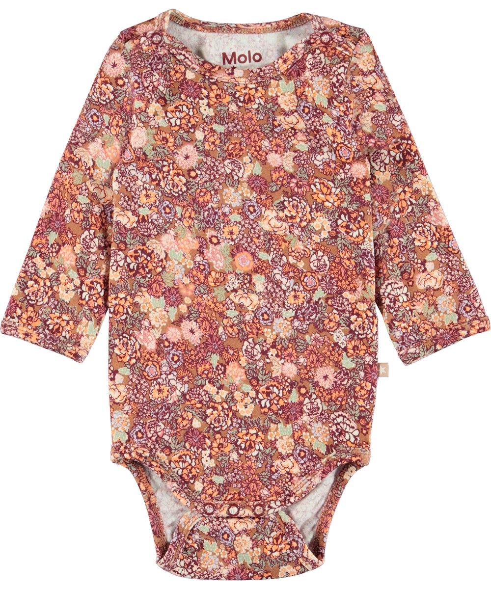 Foss 2-Pack - Fluffy Bloom - Økologisk babybody 2-pack i rosa og med blomster