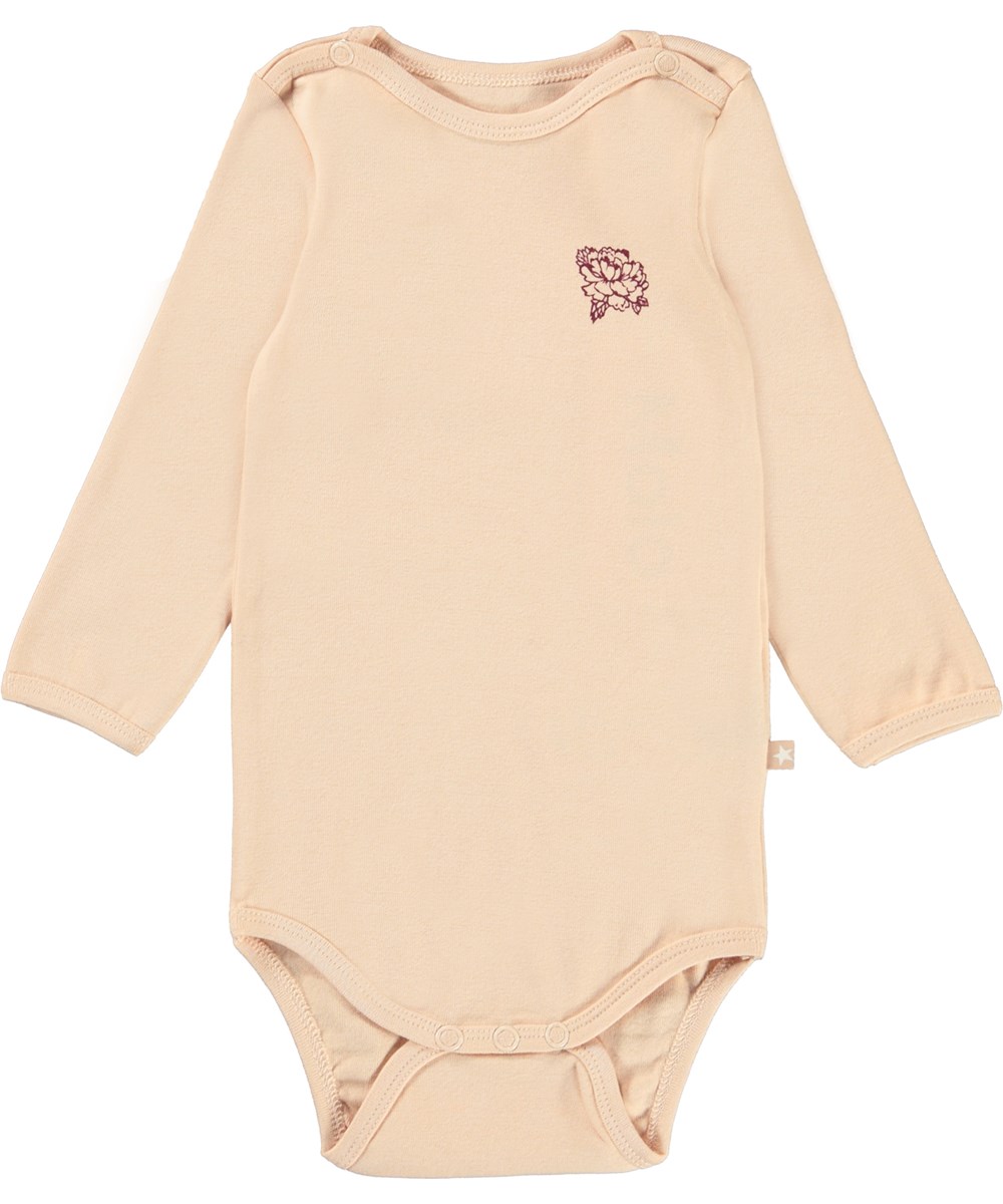 Foss 2-Pack - Fluffy Bloom - Økologisk babybody 2-pack i rosa og med blomster