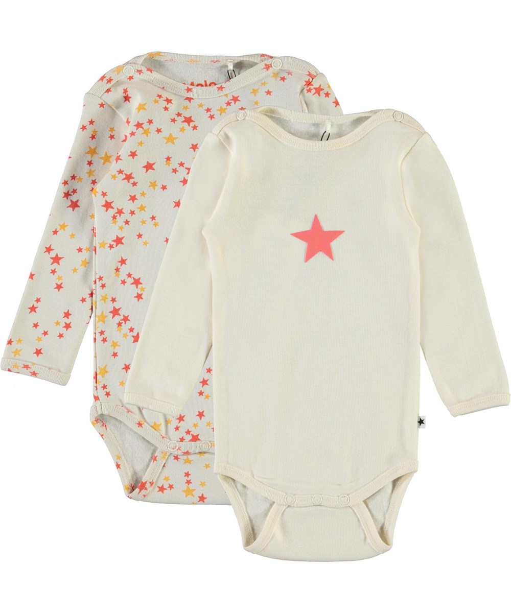 Foss 2-Pack - Pearled - Starry - Økologisk 2-pack baby body med stjerner