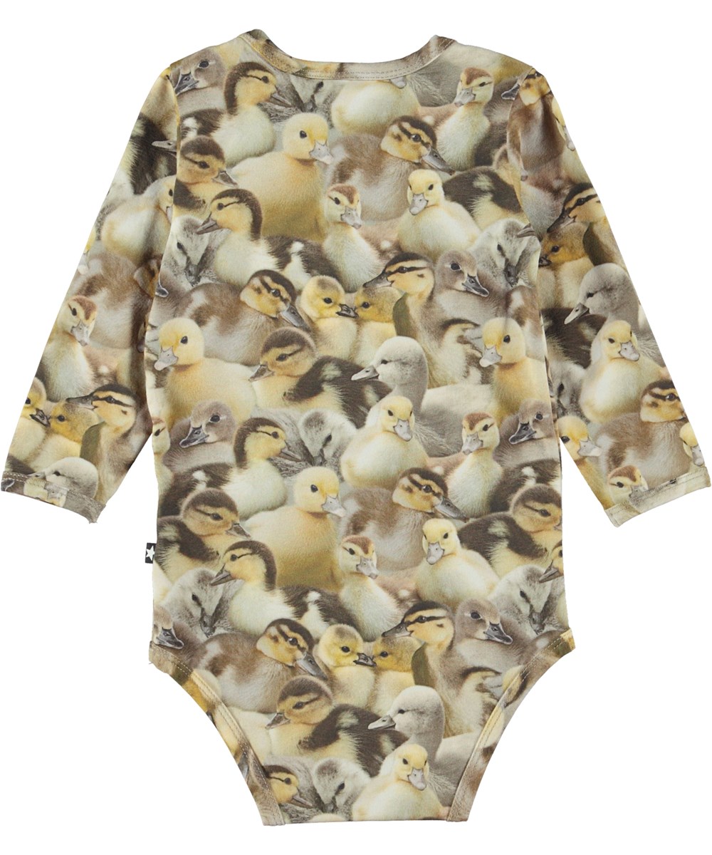 Foss - Ducklings - Økologisk babybody med print af ællinger