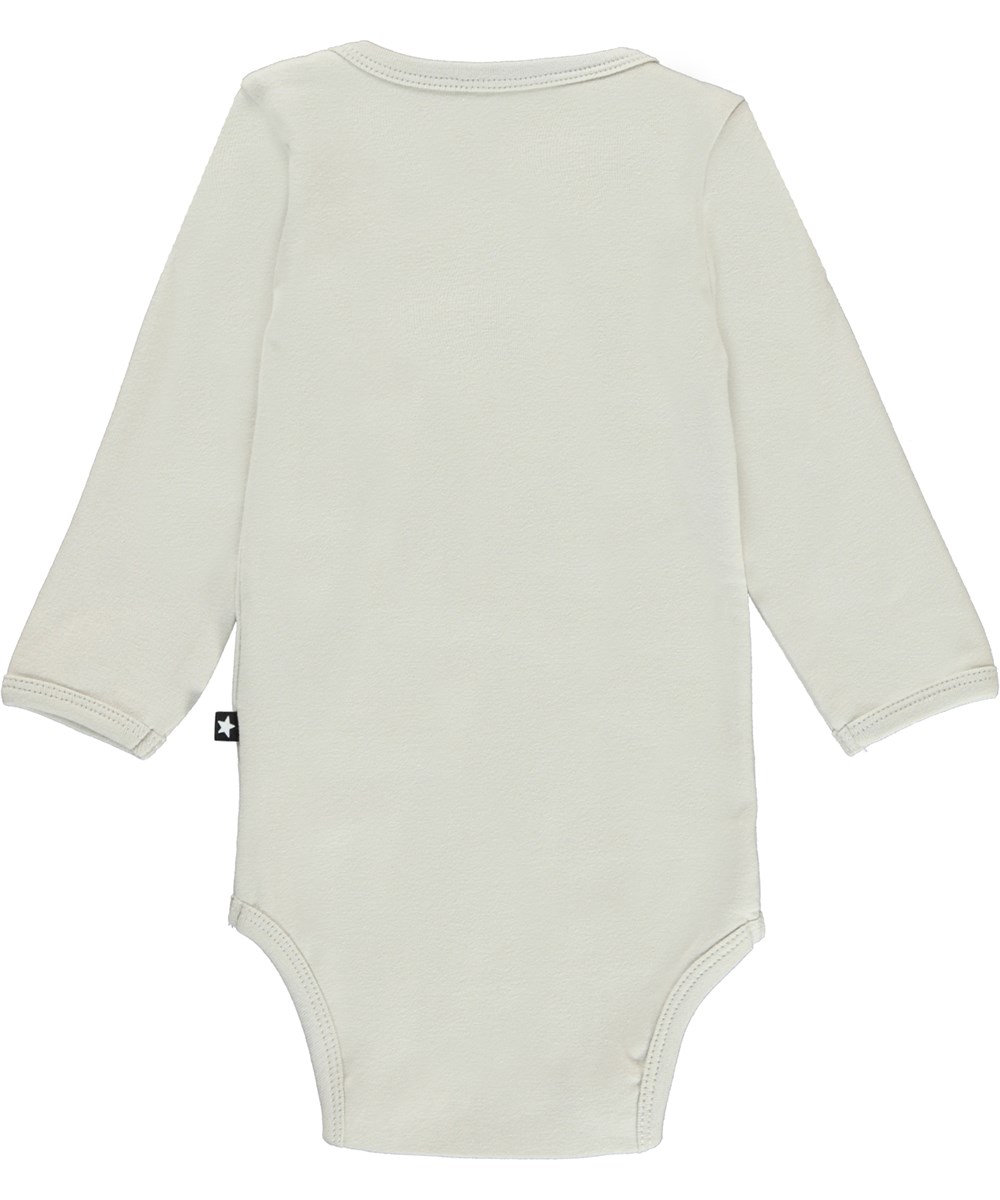 Foss - Moon - Økologisk beige babybody med smiley
