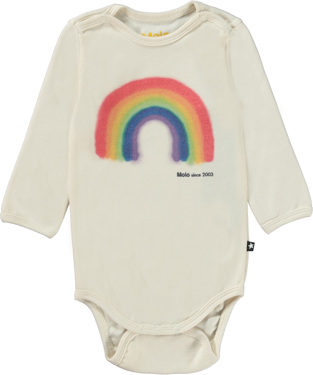 Foss - Rainbow - Hvid jubilæum regnbue babybody