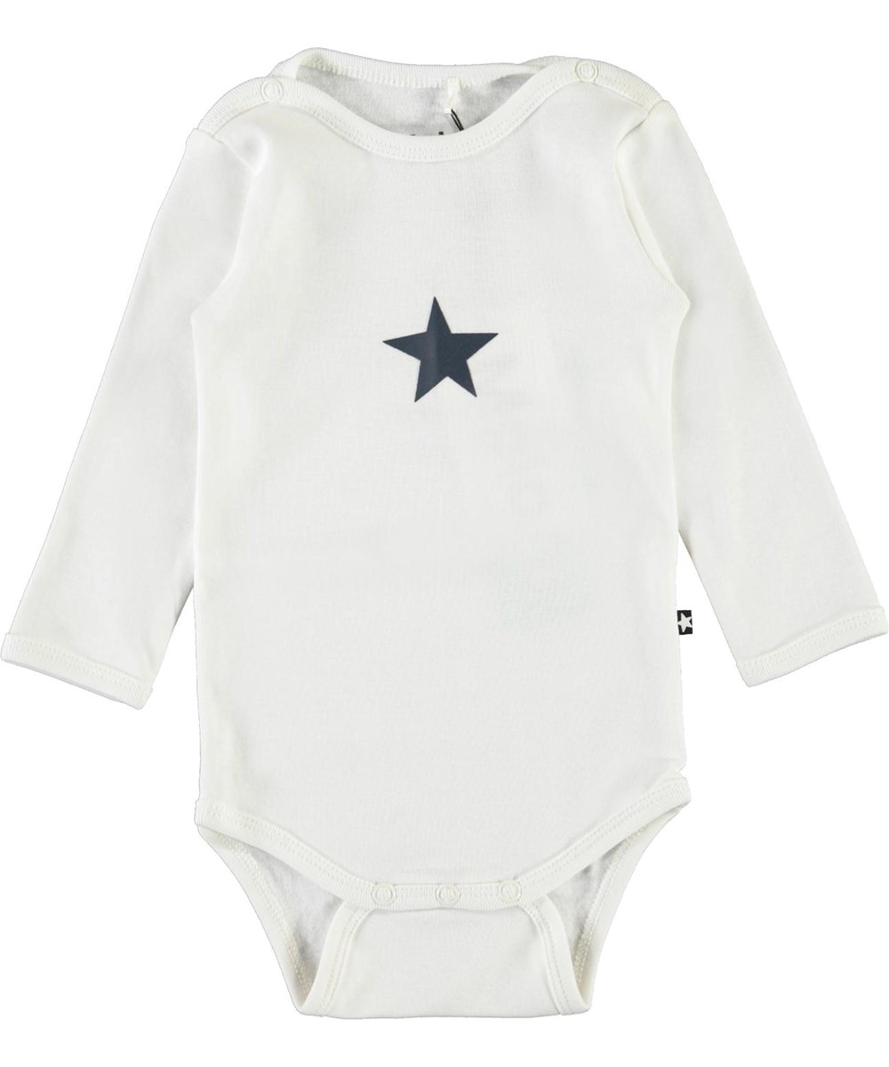 Foss - White Star - Hvid baby body med stjerne