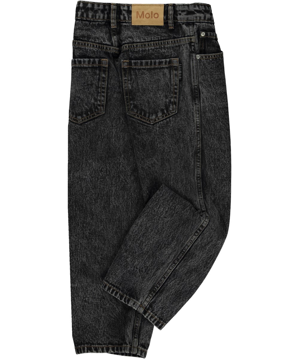 Aiden - Faded Black - Extra wijde unisex jeans in zwart