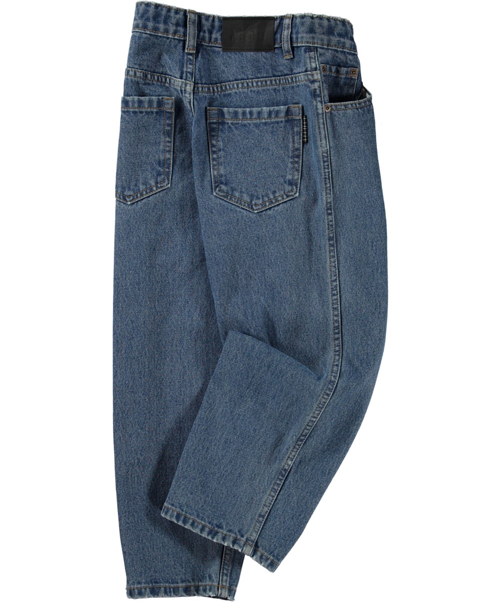 Aiden - Stone Denim - Extra wijde unisex jeans in blauw