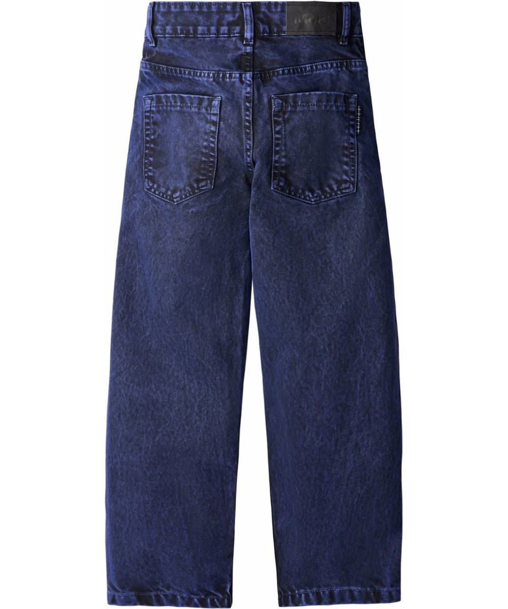 Aiden - Blue Overdye - Spijkerbroeken voor kinderen gemaakt van biologisch katoen met een zwarte en blauwe wassing.