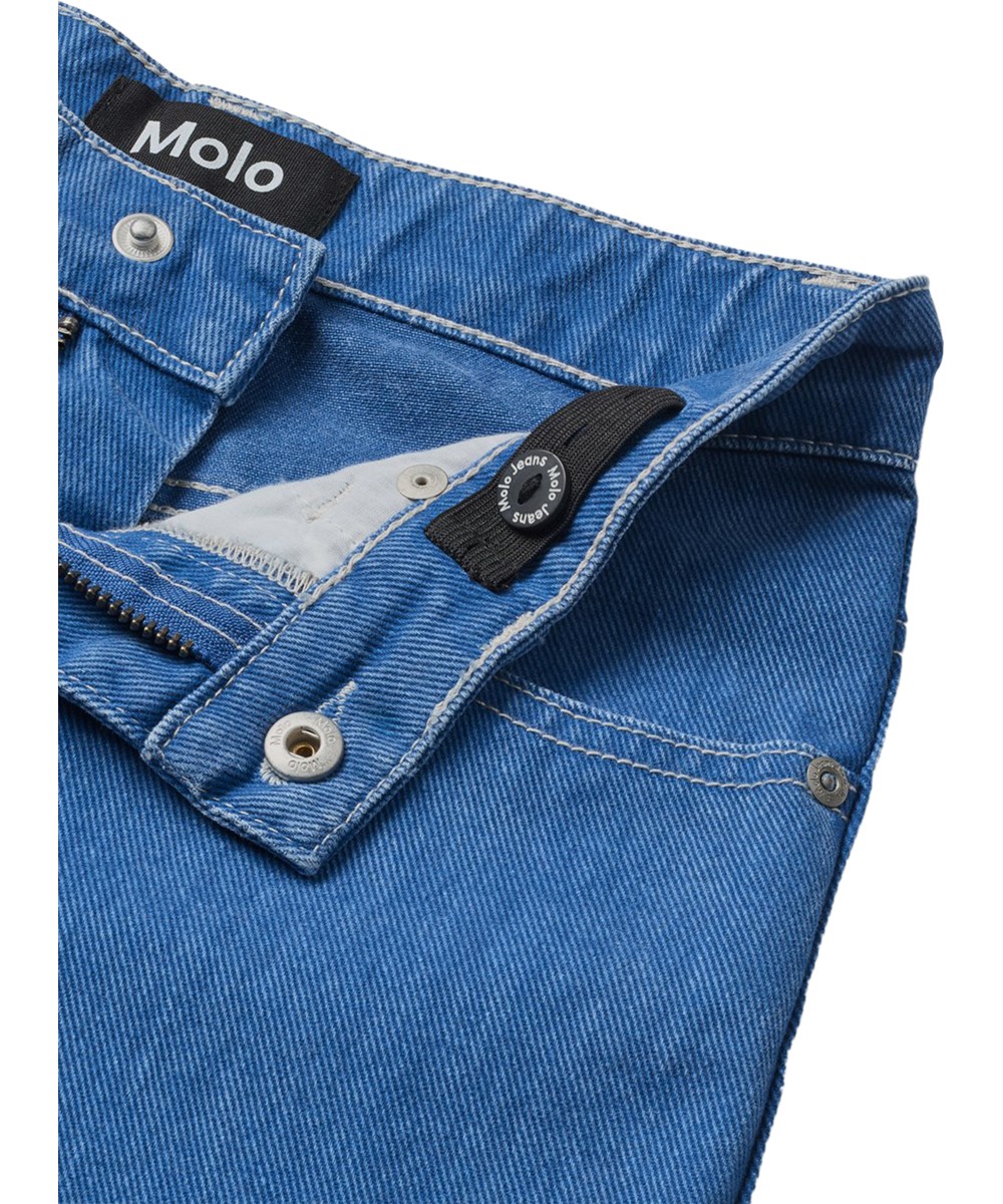 Aiden - Swell Blue Wash - Blauwe katoenen spijkerbroek voor kinderen