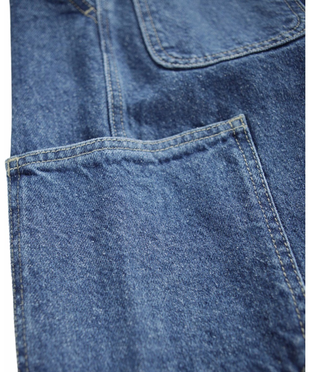 Archer - Soft Blue - Blauwe spijkerbroek voor kinderen met details geïnspireerd op werkkleding.