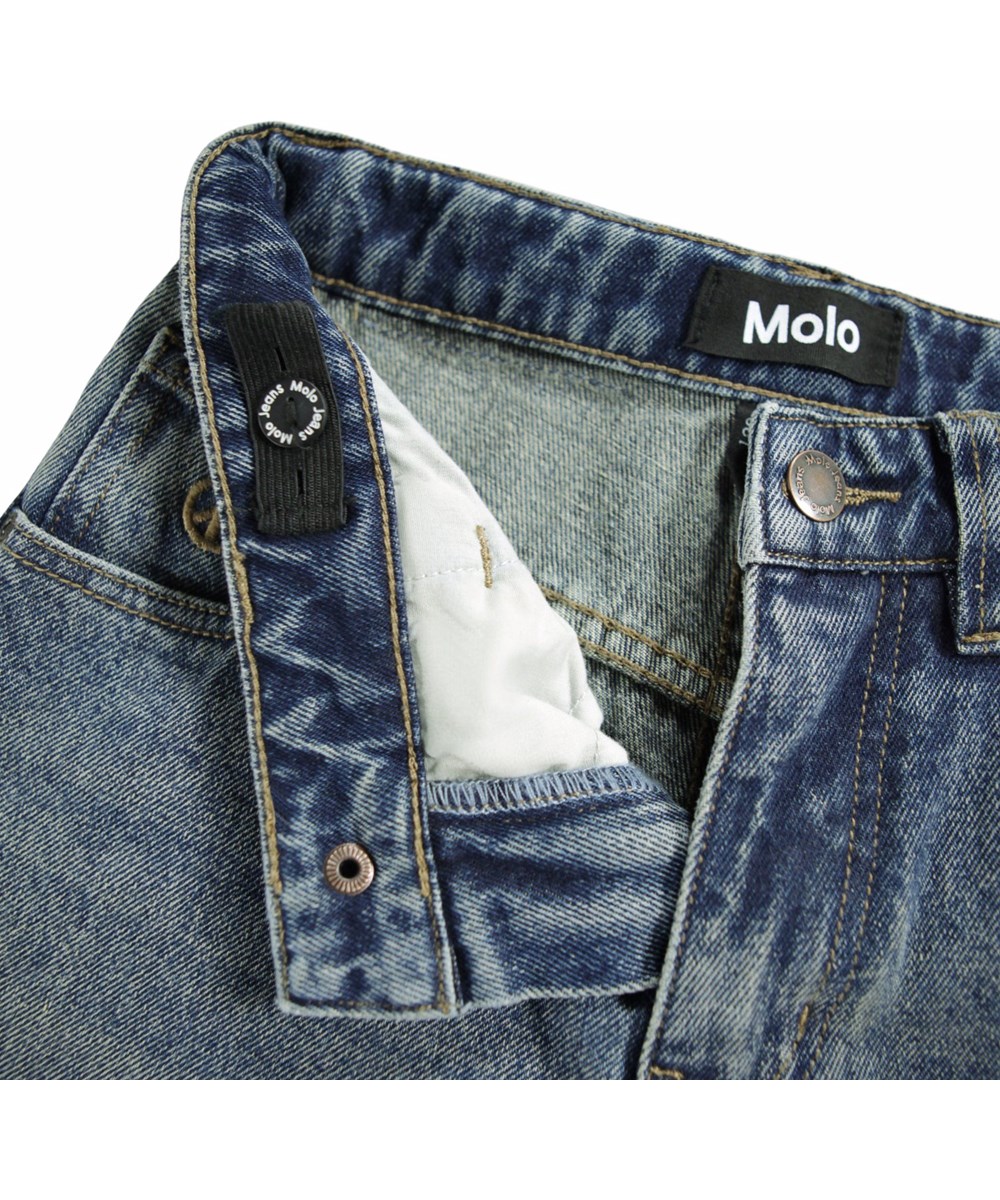 Aska - Blue Tint - Blauwe oversized spijkerbroek voor kinderen.