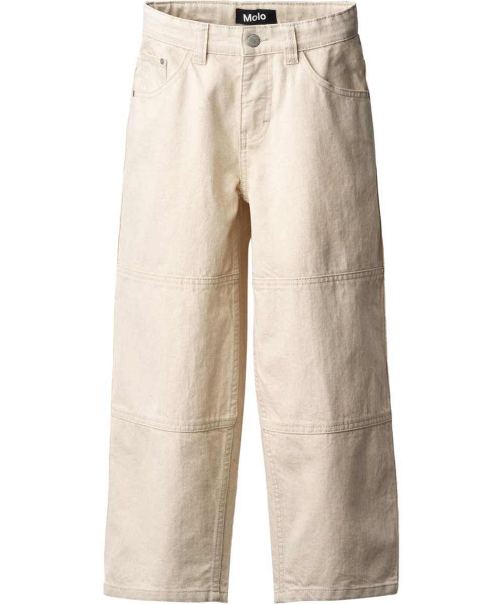 Askane - Summer Sand - Beige kinderspijkerbroek met een verstelbare taille gemaakt van katoen 