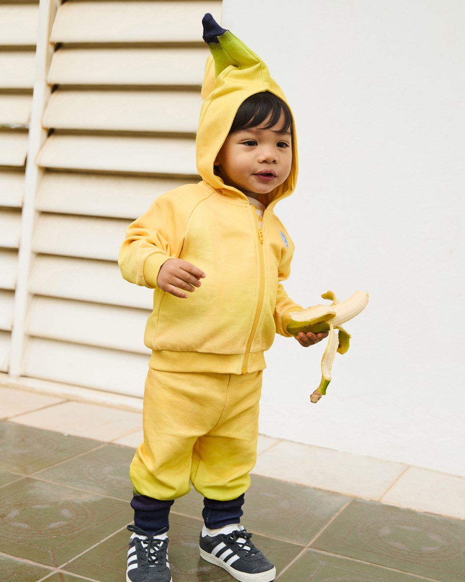 Sani -  Be A Banana - Babybroek van biologisch katoen met bananenprint.