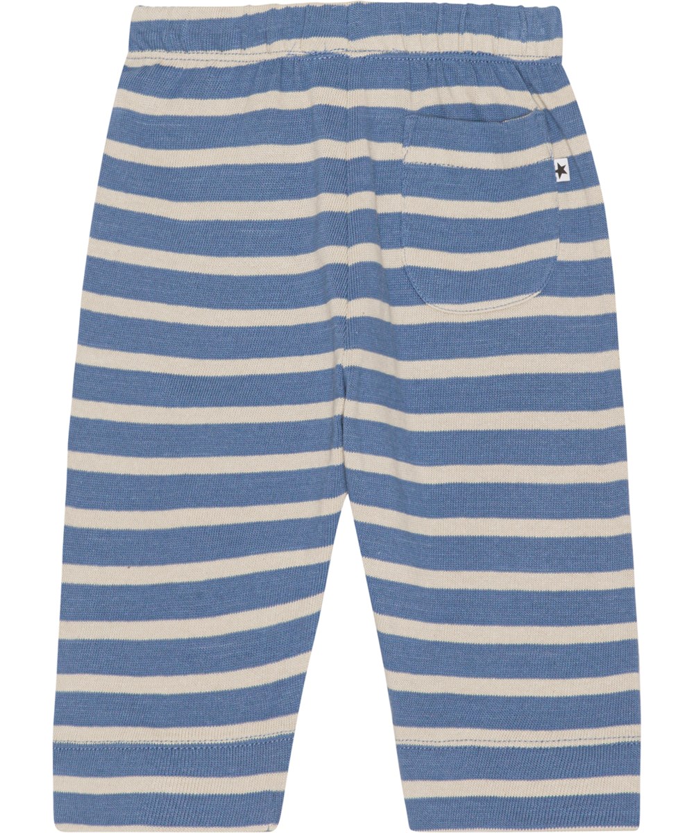 Saxon - Atlas Stripe - Blauw en wit gestreepte babybroek