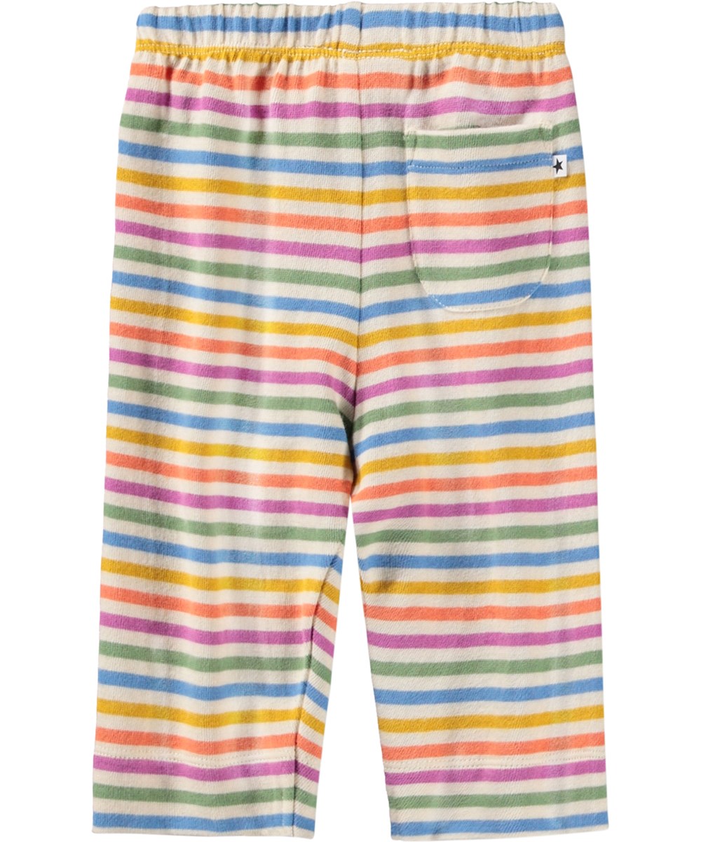 Saxon - Mini Rainbow - Zachte, veelkleurige broekjes voor de kleintjes gemaakt van biologisch katoen met regenboogstrepen