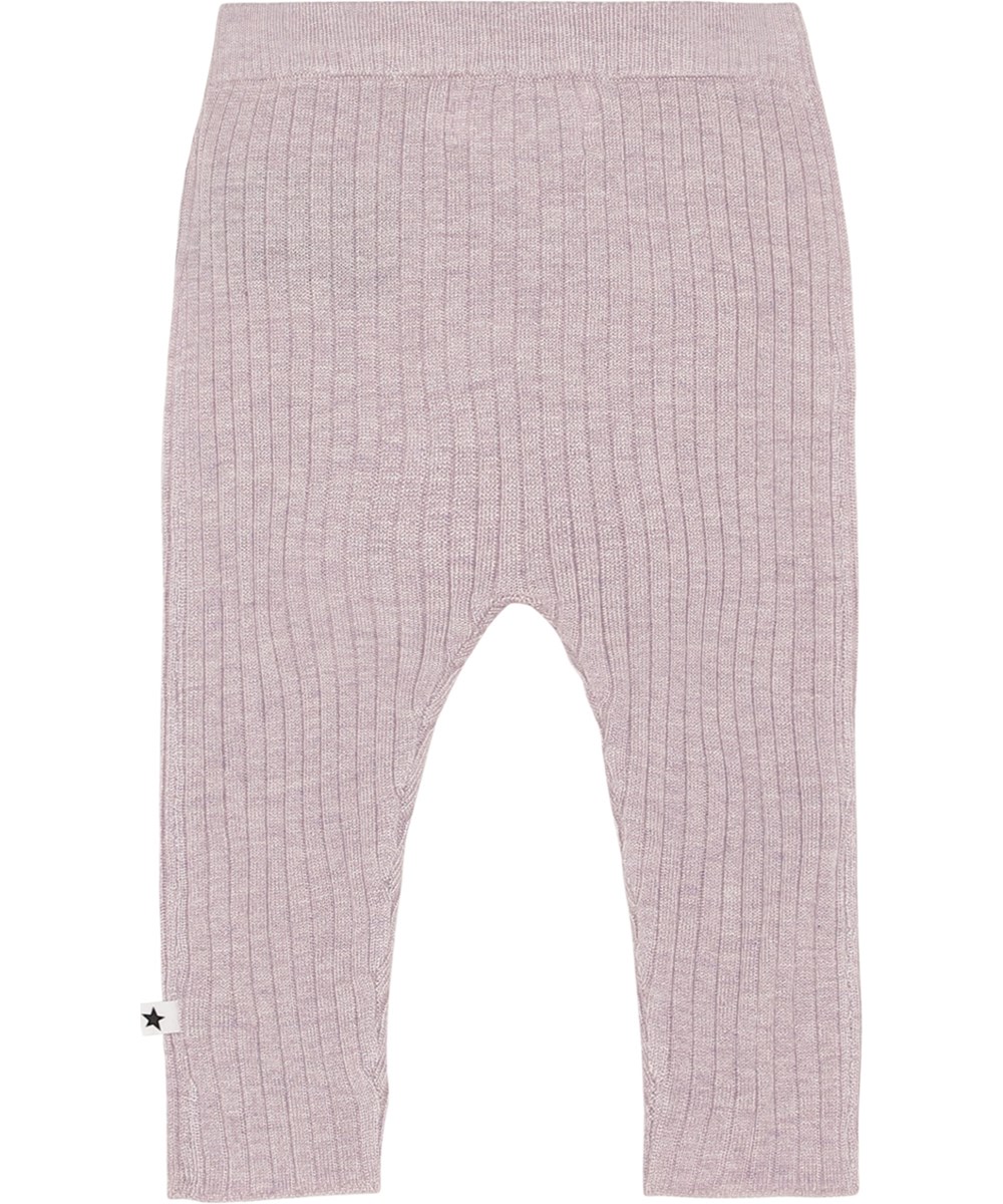 Shadow - Frozen Lilac - Gebreide babybroek in lichtpaarse rib