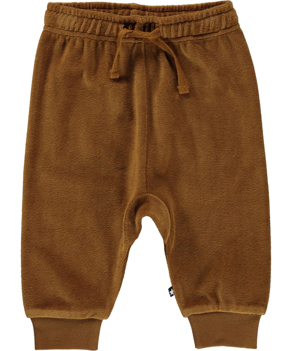 Sigo - Earthy - Bruine biologische fluwelen babybroek