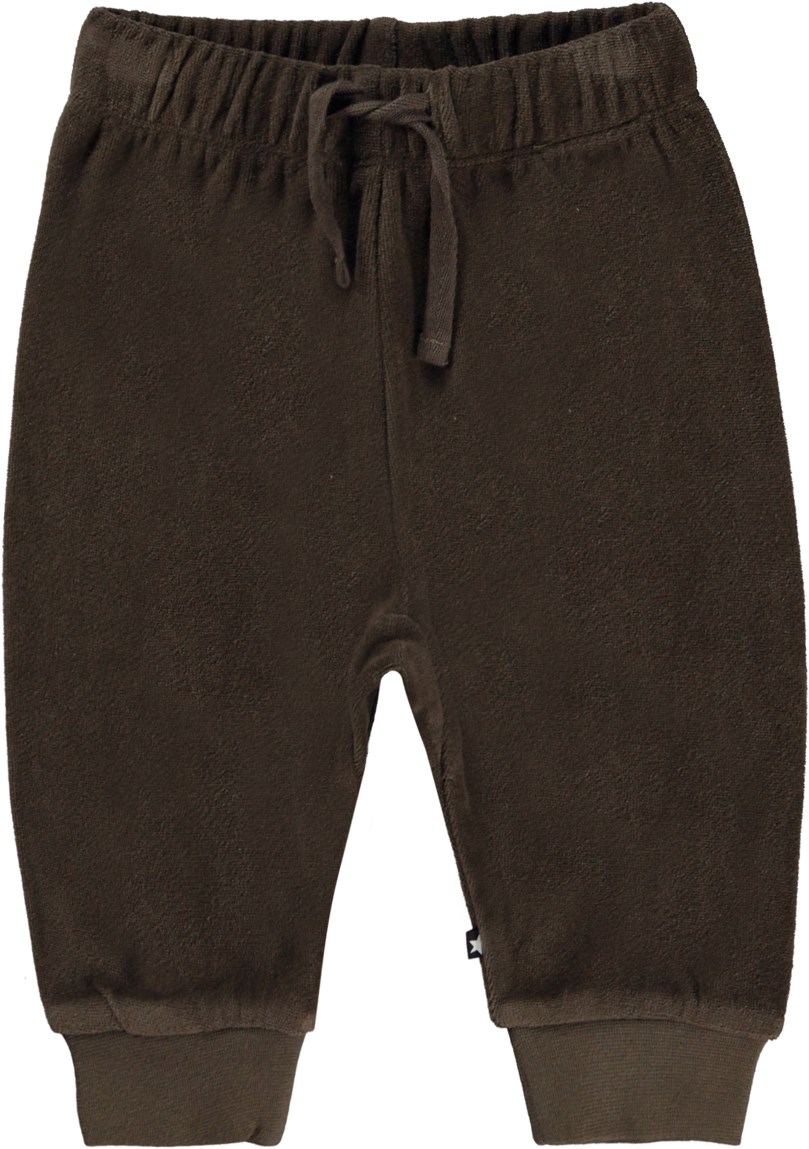 Sigo - Ground - Bruine biologische babybroek in katoen/fluweel