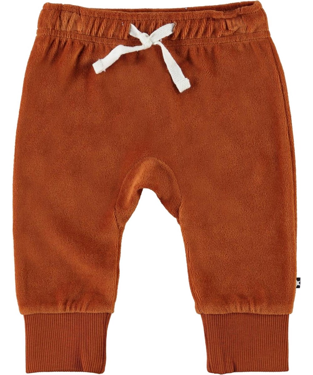Sigo - Iron - Bruine fluwelen babybroek
