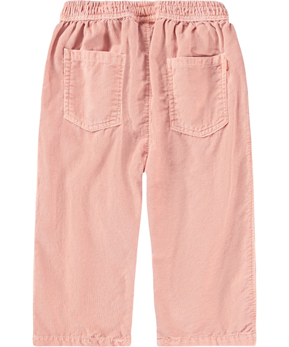 Sois - Rose Cloud - Roze ribfluwelen broek voor de kleintjes gemaakt van biologisch katoen.