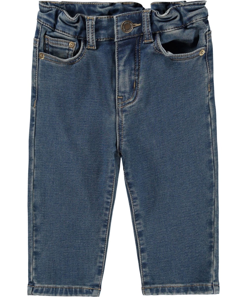 Solo - Vintage Denim - Blauwe spijkerbroek voor de kleintjes gemaakt van rekbaar zacht katoenen denim.