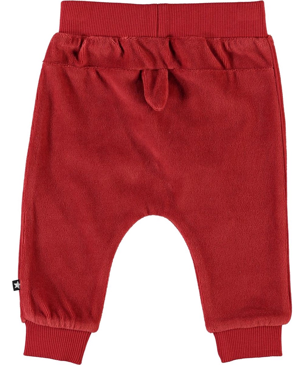 Stein - Bossa Nova - Rode fluwelen baby joggingbroek