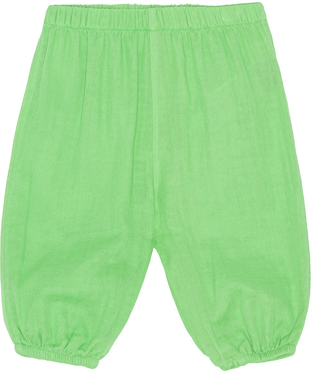 Sun - Grass Green - Voor kleine kinderen een groene short van biologisch katoen