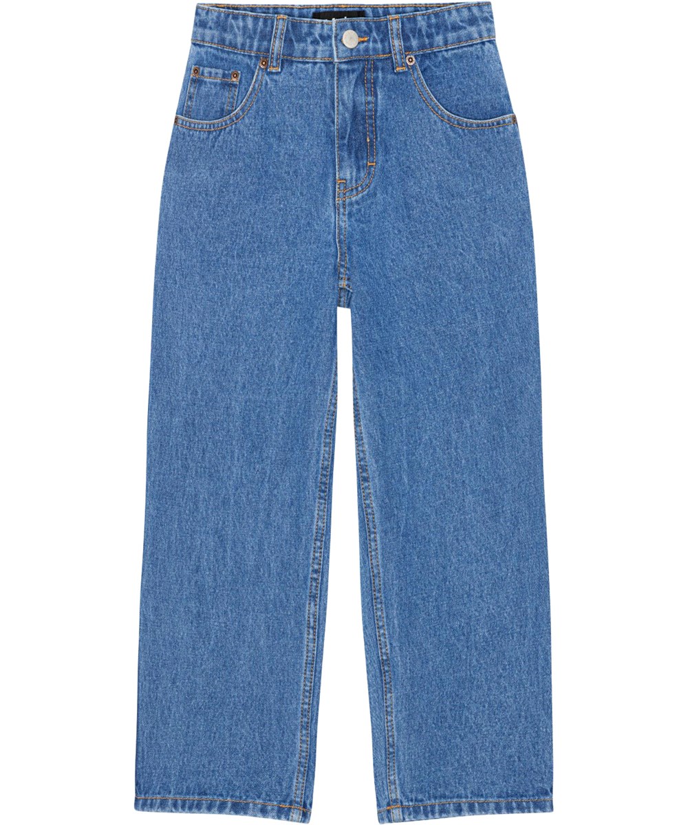 Aiden - Stone Denim - Unisex jeans i blå denim