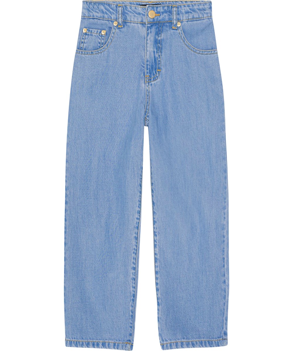 Aiden - Summer Wash Indigo - Jeans med 5 lommer i vasket bomuldsdenim