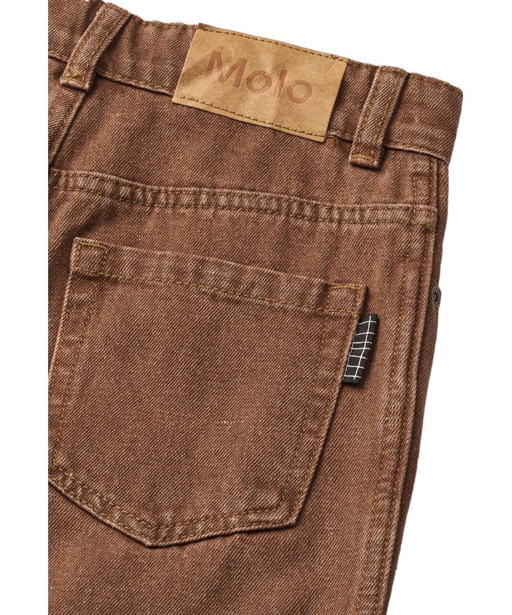 Aiden - Wooden Wash - Brune jeans i bomuld til børn 