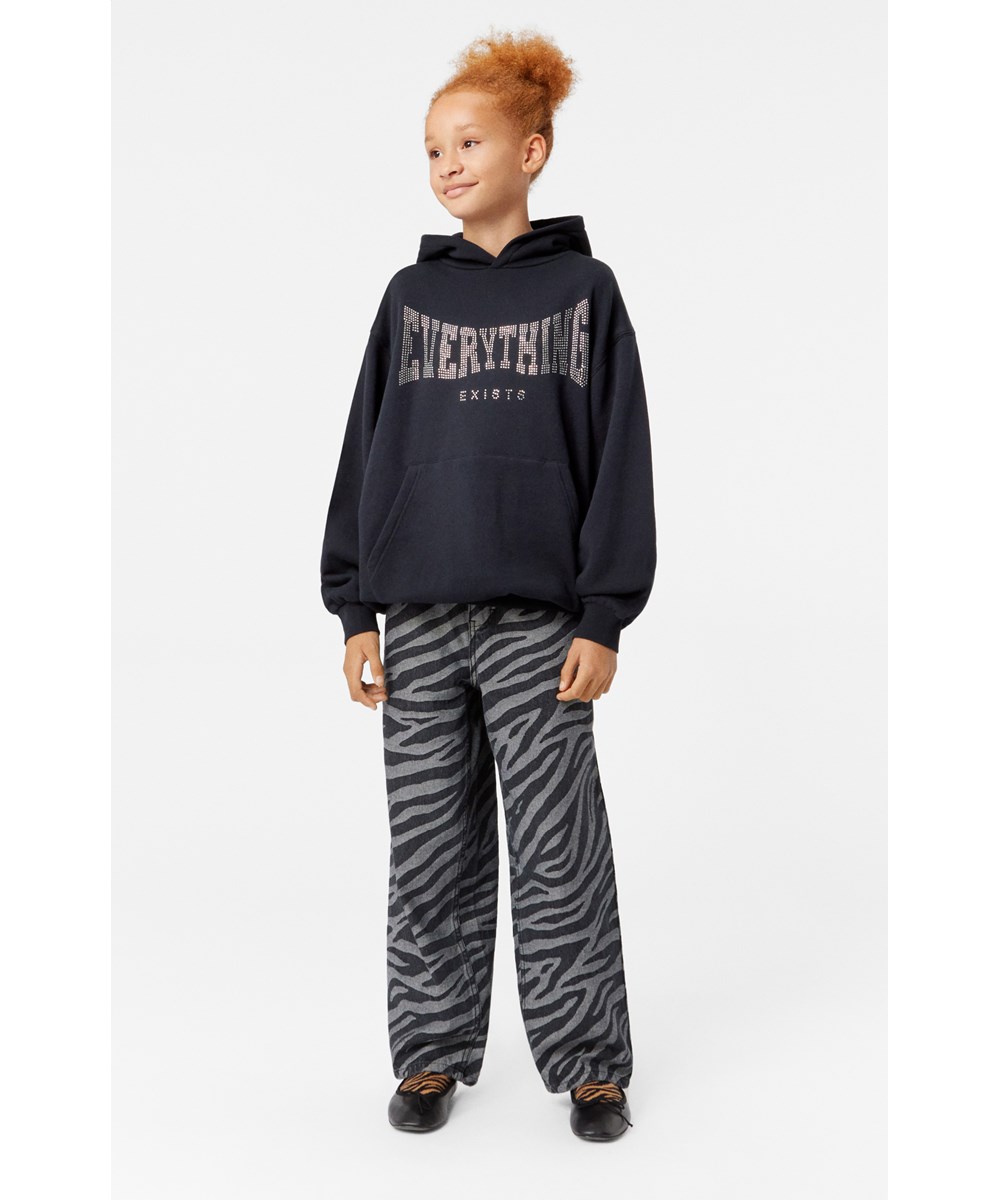 Aiden - Zebra Denim - Grå og sorte jeans med zebra striber