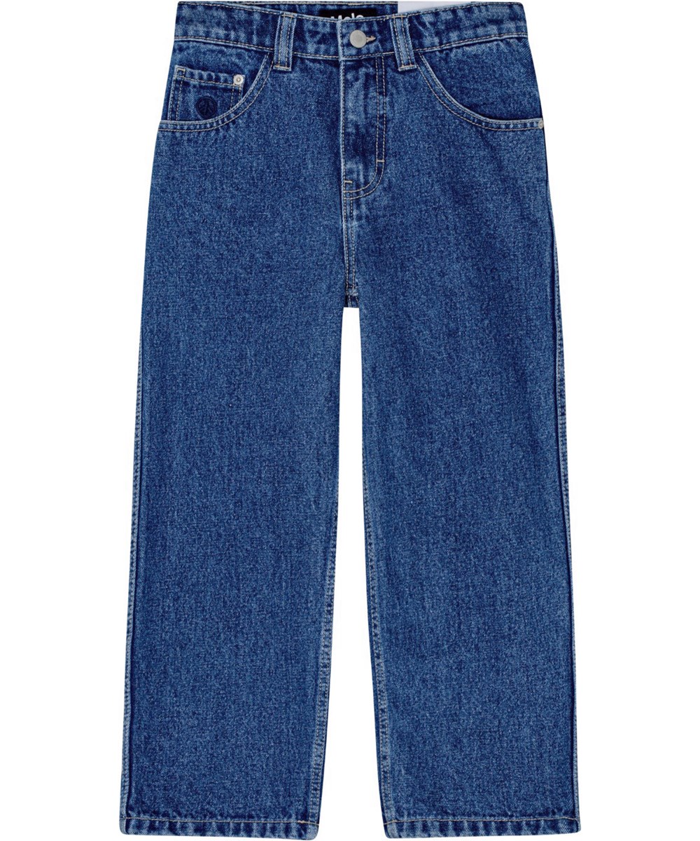 Aska - Blue Denim - Blå oversized jeans