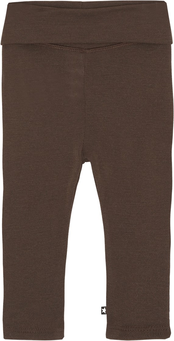 Sabi - Deep Oak - Uld babybukser i brun 