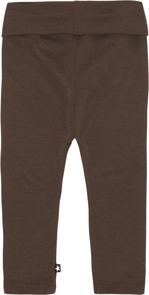 Sabi - Deep Oak - Uld babybukser i brun 