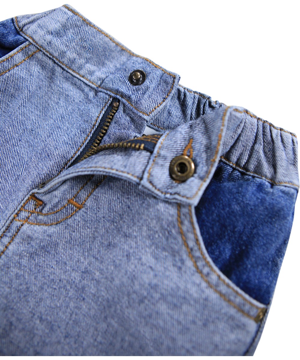 Samara - Two Side Denim - Blå jeans til de mindste i strækbar blød bomuld denim.