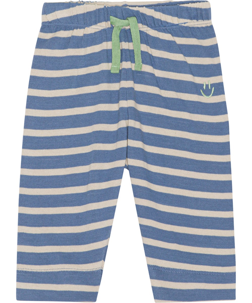 Saxon - Atlas Stripe - Blå og hvidstribede baby bukser