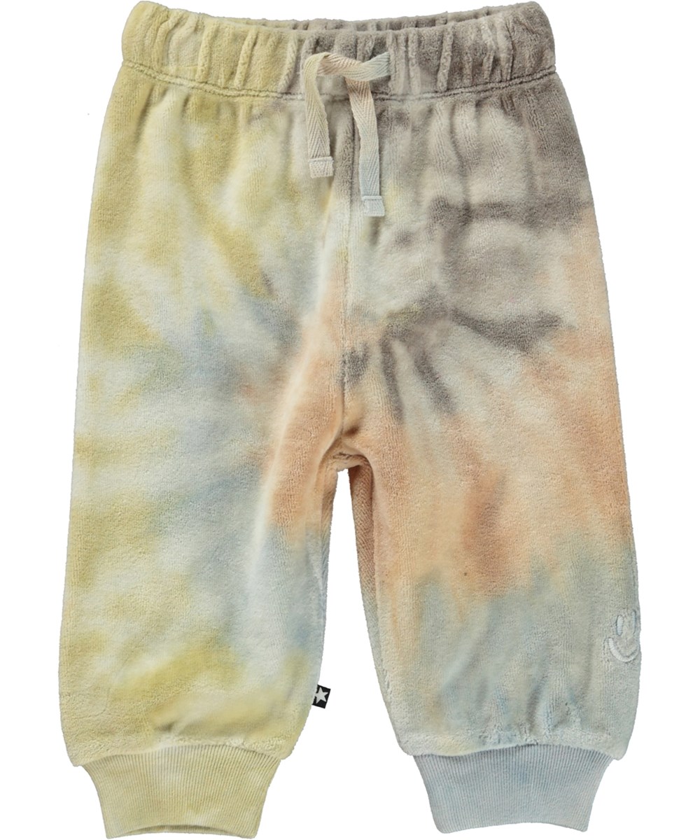 Simeon - Soft Tie Dye - Velour baby sweatpants med tie-dye