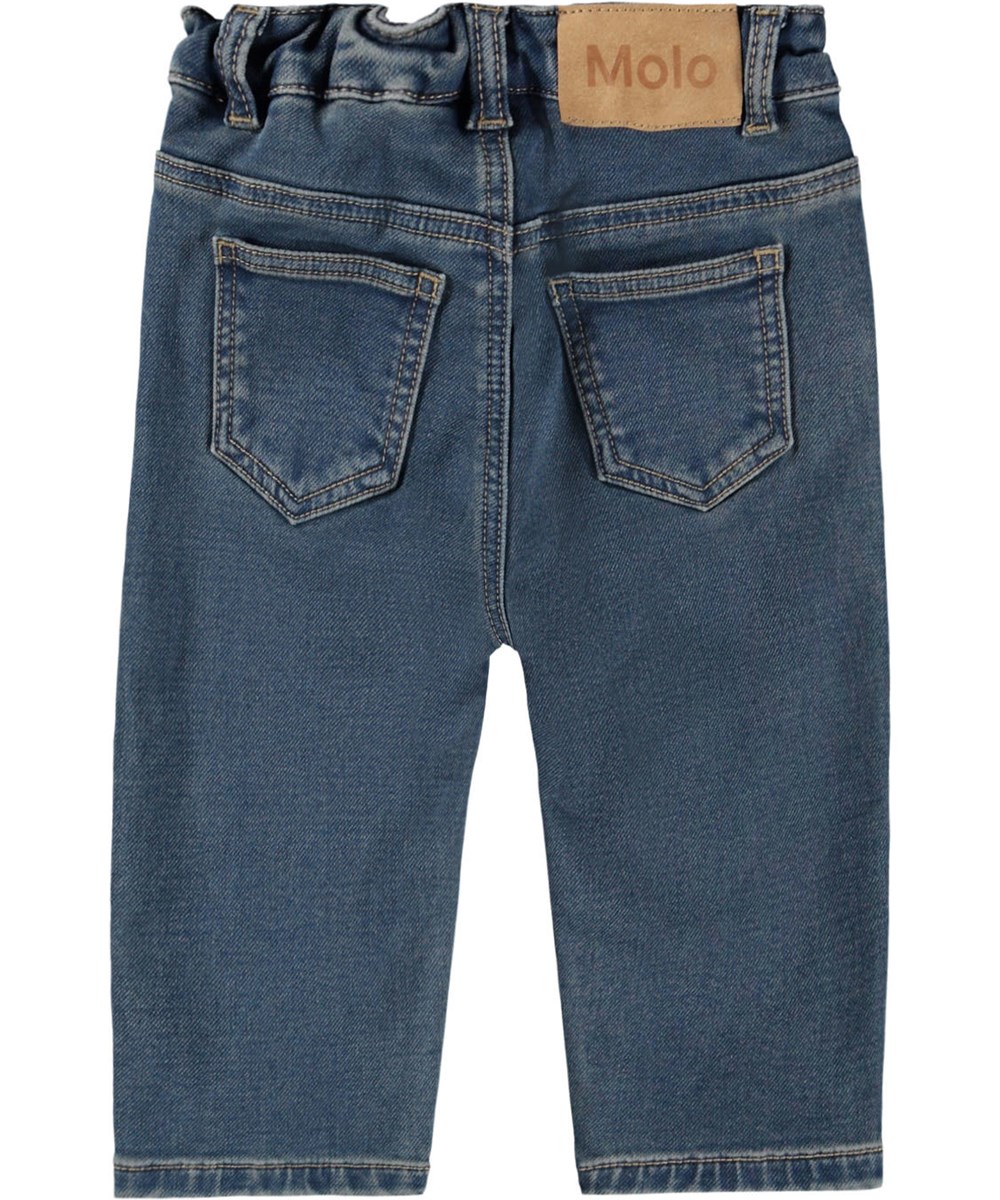 Solo - Vintage Denim - Blå jeans til de mindste i strækbar blød bomuld denim.