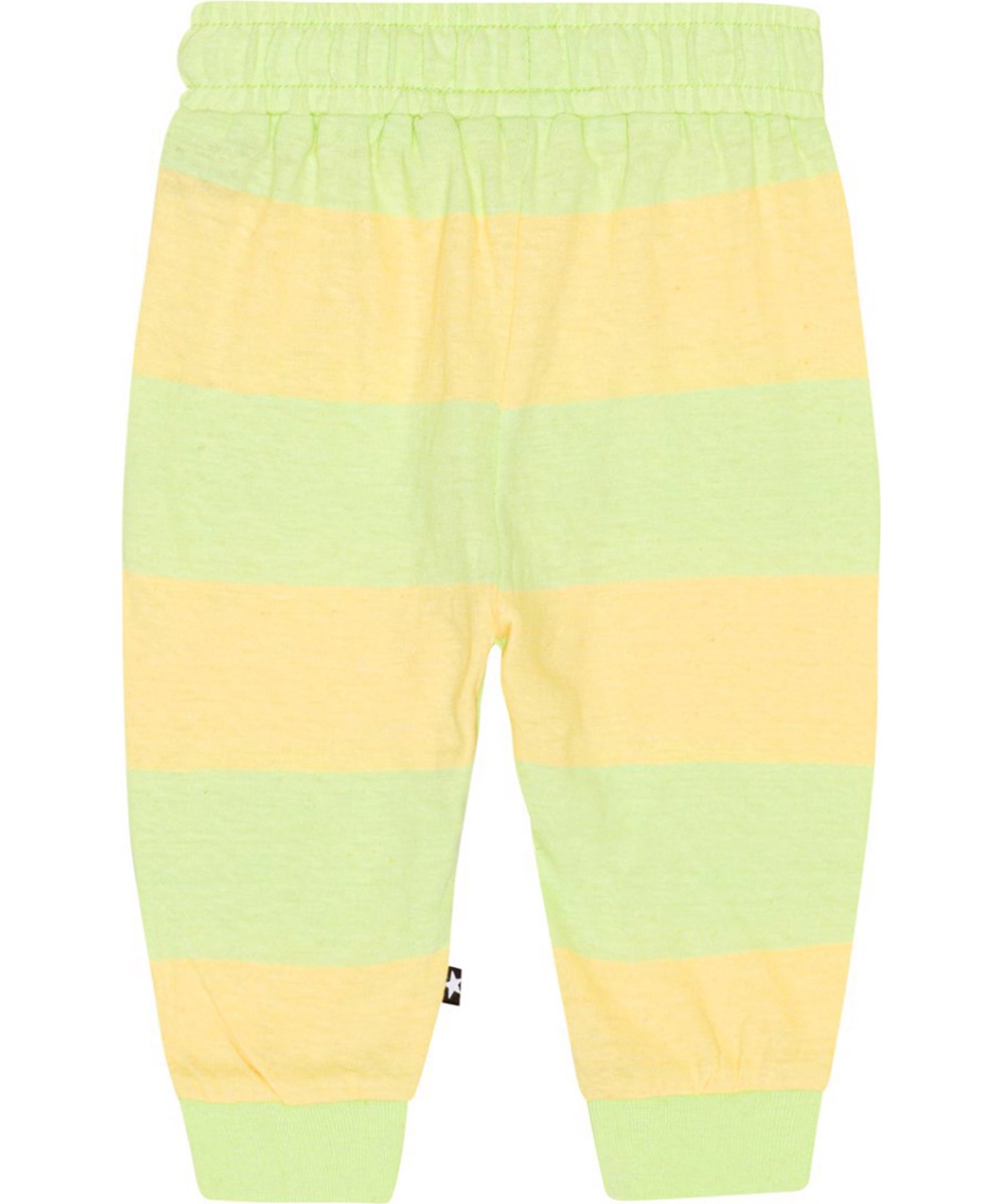 Summ - Bleach Sun - Baby sweatpants med gule og grønne striber