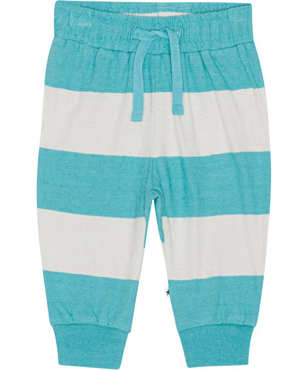 Summ - Pacific Shell - Baby sweatpants med sand og blå striber