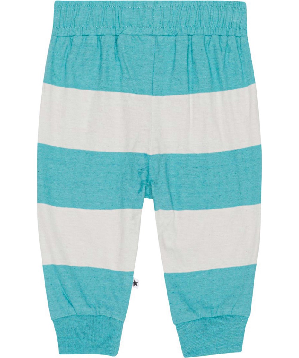 Summ - Pacific Shell - Baby sweatpants med sand og blå striber
