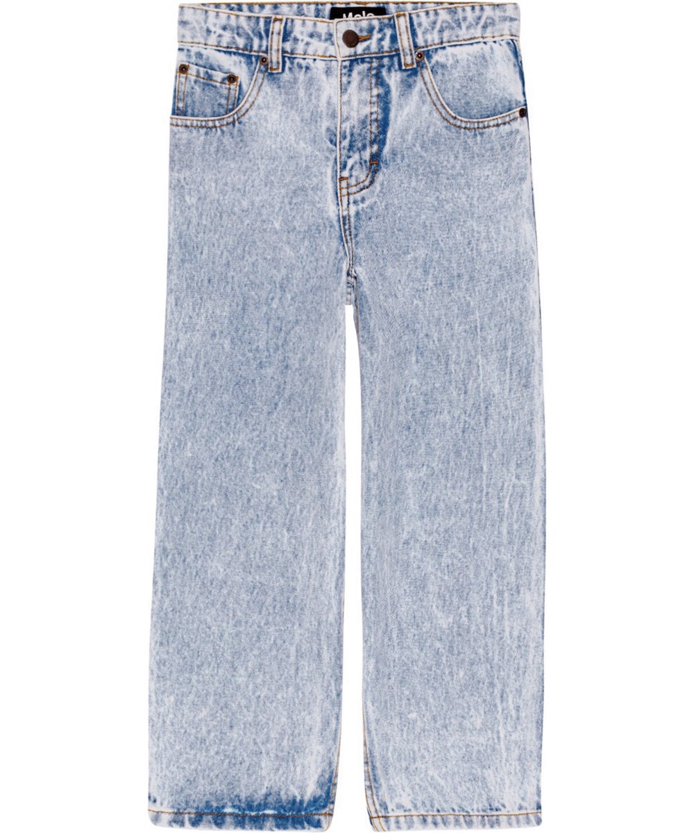 Aiden - Light Stone Denim - Locker sitzende hellblaue Jeans aus weicher Öko-Baumwolle.