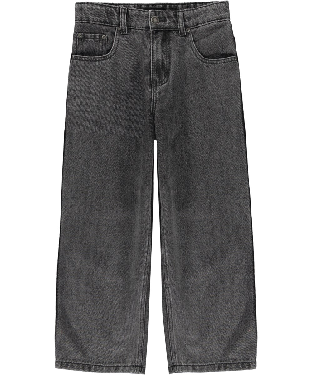 Aiden - Washed Grey - Dunkelgraue Jeans mit lockerer Passform