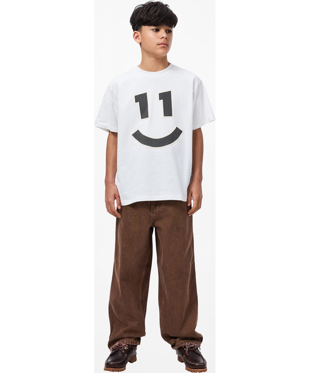 Aiden - Wooden Wash - Braune Baumwolljeans für Kinder