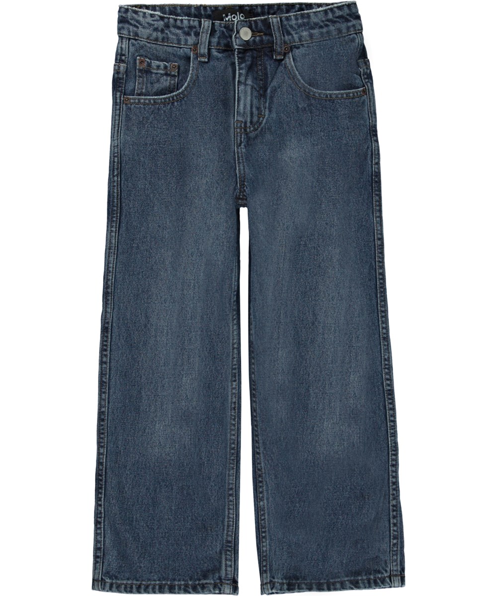 Aiden - Stone Denim - Blaue Jeans in lockerer Passform aus Öko-Baumwolle